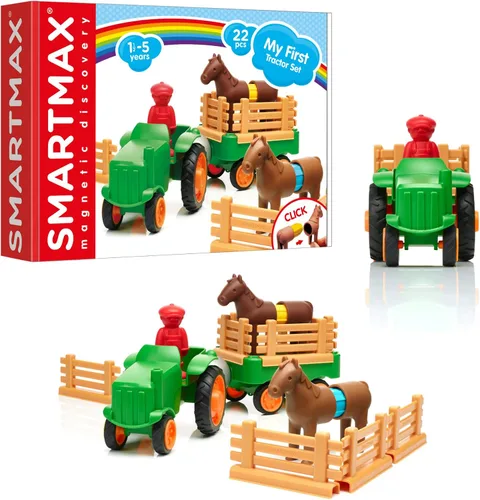 Vista 12 de SmartMax My First Animal Train STEM - Juego de descubrimiento magnético con tren móvil y animales suaves para edades de 1 a 5 años