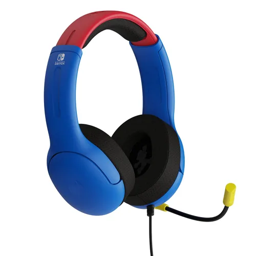 Vista 10 de PDP AIRLITE Headset with Mic for Nintendo SwitchLiteOLED - Mario Dash Blue