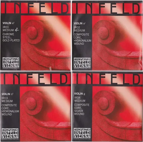 Vista 2 de Thomastik-Infeld IR100 Infeld - Juego de cuerdas para violín rojo, tamaño 4/4