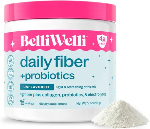 Vista 20 de BelliWelli Suplemento de fibra para mujeres y hombres – Polvo de fibra diaria premium de acacia orgánica con colágeno añadido, electrolitos