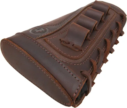 Vista 24 de Cartucho de culata de cuero para rifles calibre 12 o calibre .30-30 .308 Caza bolsa de munición bolsa de bolsa de bolsa de mano derecha escopeta