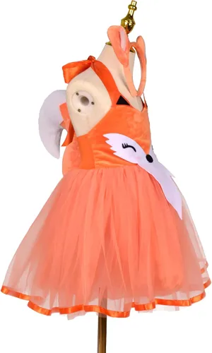 Vista 2 de AWIBMK Disfraz de reno de tigre con temática de safari para niñas pequeñas, vestido tutú con orejas y diadema y cola para Halloween y cosplay