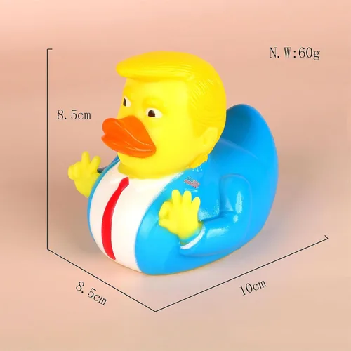 Vista 6 de Trump - Pato de goma para bebé, juguetes de baño, patos de goma, juguete divertido para niños, regalo para baño, pato, decoración de coche, regalos