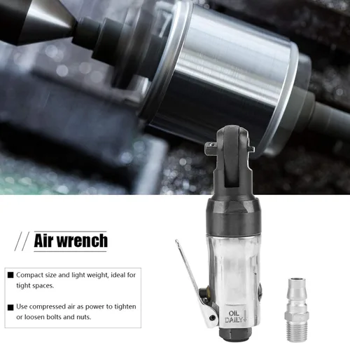 Vista 5 de Llave neumática de accionamiento Llave de trinquete neumática de vástago recto para fabricación de maquinaria e industrias automotrices (3/8 ")
