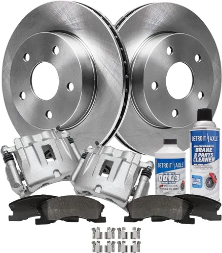 Vista 18 de Detroit Axle - Rotores de freno para Chrysler 200 2015 2016 2017, Rotores de freno de disco de reemplazo: 12.01" pulgadas delantero y 10.95