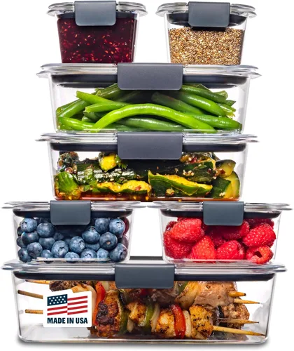 Vista 12 de Rubbermaid Brilliance® - Recipientes redondos a prueba de fugas, juego de 6 piezas