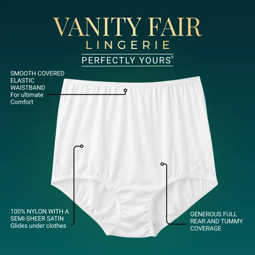 Vista 2 de Vanity Fair Calzoncillo de encaje Perfectly Yours para mujer, color blanco