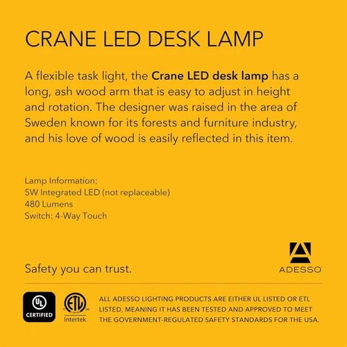 Vista 9 de ADS360 AD9100-12 Lámpara de escritorio LED grúa