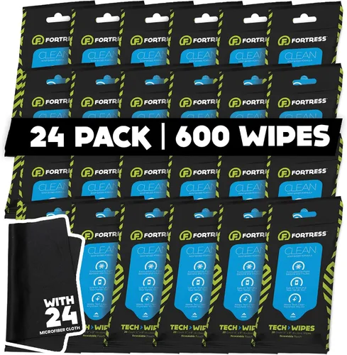 Vista 14 de Fortress Toallitas electrónicas (25 unidades, paquete de 3) toallitas para llevar para pantallas, teléfonos, teclados, monitores de TV, pantallas