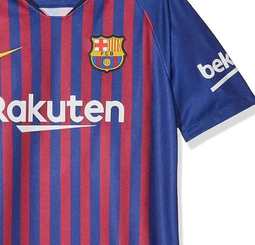 Vista 2 de Messi #10 Barca Youth Home Soccer Jersey (L) Red, Blue