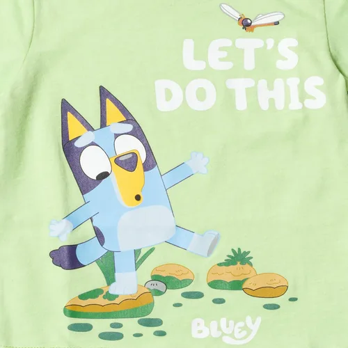 Vista 6 de Bluey Paquete de 3 camisetas para niños para verano, paquete de 3 camisetas de algodón para niños