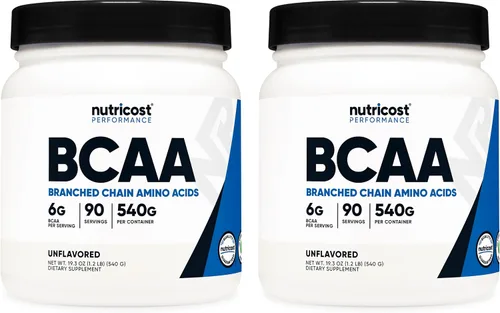 Vista 7 de Polvo Nutricost BCAA (Uva, 120 porciones) - Sin gluten, sin OMG, vegetariano, proporción óptima 2:1:1 Sin gluten, vegetariano