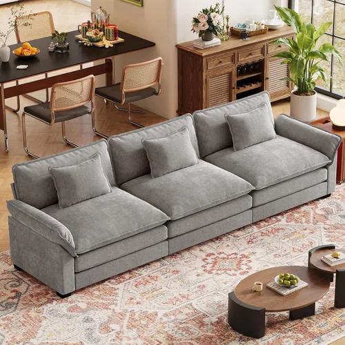 Vista 97 de CDCASA Silla de acento de gran tamaño de 50'' con otomana Asiento extra ancho y profundo estilo sofá nube para sala de estar, dormitorio, rincón