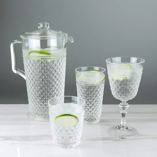 Vista 2 de PG Copas de vino de plástico de 15 onzas – Juego de 4 vasos de agua de acrílico transparente – Vasos de plástico, seguros y reutilizables, vasos