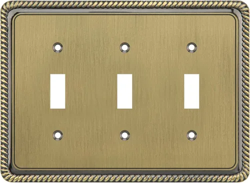 Vista 59 de Henne Bery Rope Edge - Placa decorativa de pared para interruptor (placa lisa, 2 unidades, bronce antiguo)