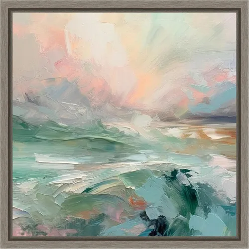 Vista 18 de Amanti Art Irena Orlov - Lienzo enmarcado para pared, 16 x 16 pulgadas, diseño de mañana rosa V, lienzo enmarcado para pared, obras de arte
