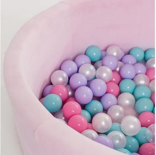 Vista 4 de Pelotas de 200/500/1000 unidades, bolas de plástico para pelotas de bebé, bolas coloridas sin BPA Morado