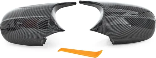 Vista 10 de Tapas de Espejo de Puerta de Fibra de Carbono Estilo Espejo Lateral Trasero para Coche de 3-Serie E90 E92 E93 Sedán 2005-2007 (Fibra de Carbono)
