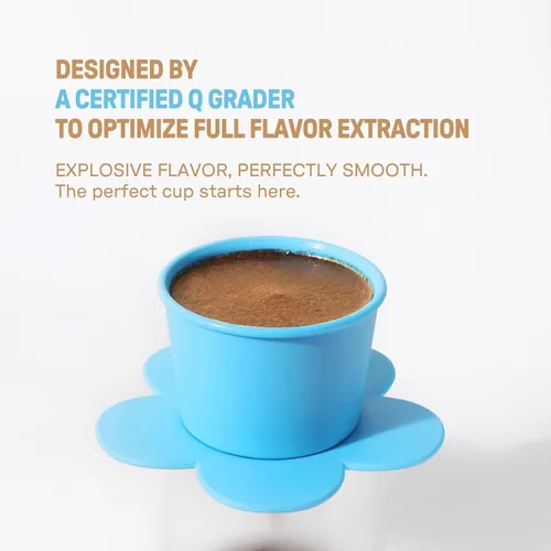 Vista 3 de [Regalo] Filtro Phin vietnamita, gotero de café reutilizable de plástico para verter sobre café, filtro de café de una sola taza con diseño