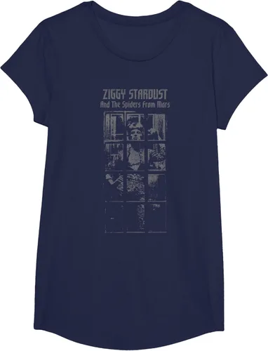 Vista 24 de David Bowie - Camiseta And The Spiders From Mars Faded, Negro