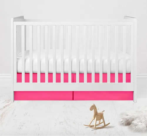 Vista 16 de Bacati Falda de cama sólida para cuna/niño pequeño, color negro, caída de 13 pulgadas