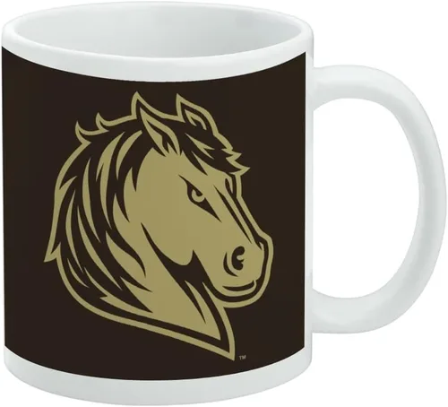 Vista 245 de Taza de cerámica con el logotipo principal de la Universidad Rider, taza de regalo novedosa para café, té y bebidas calientes, 11oz, blanca