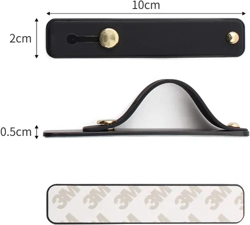 Vista 3 de Correa de agarre para teléfono celular extraíble y reutilizable, soporte telescópico para el dedo, soporte universal de silicona para teléfono
