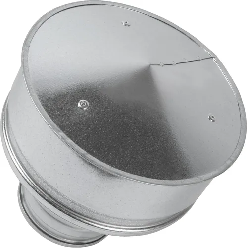 Vista 7 de Vent Systems Tapa redonda de ventilación de techo de 4 pulgadas, protector de lluvia de chimenea de acero galvanizado con escudo contra el viento