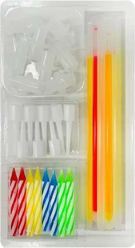 Vista 5 de BEST PARTY EVER! Velas de pastel Glow Stick, 16 unidades, paquete de 2