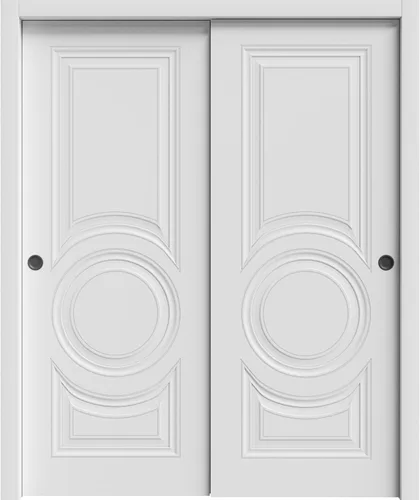 Vista 8 de SARTODOORS Puerta interior de 18 x 80 pulgadas Base 7801 blanca Manija de marco de panel regular individual Puertas de baño y dormitorio