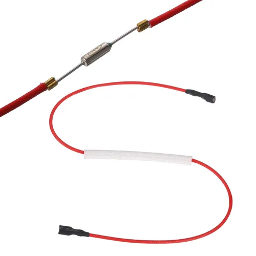 Vista 7 de MECCANIXITY Fusible de temperatura universal para olla arrocera, 168.8 °F 10 A 250 V Fusible térmico de metal con ambos terminales de fibra