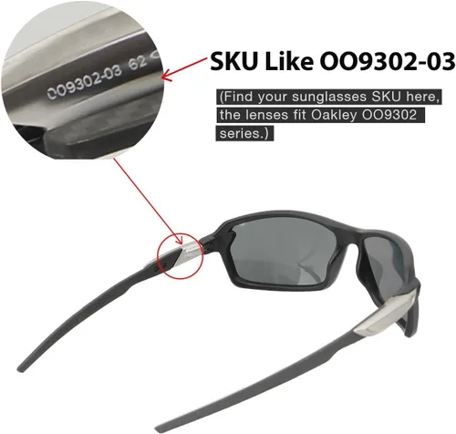 Vista 2 de Walleva Lentes de repuesto para gafas de sol Oakley Carbon Shift – Múltiples opciones disponibles, talla única
