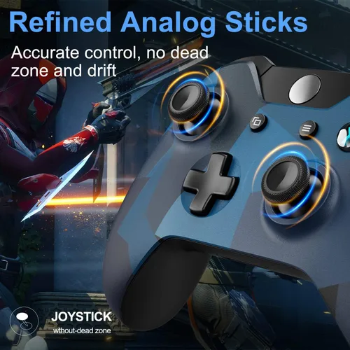 Vista 4 de Controlador inalámbrico compatible con Xbox One, Xbox One XS, Xbox Series XS, PC Windows, Xbox Game Controller con conector de auriculares