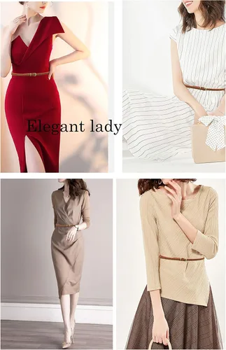 Vista 3 de Cinturón delgado de piel sintética para mujer, diseño de punto a la moda, cinturón de cintura para niñas