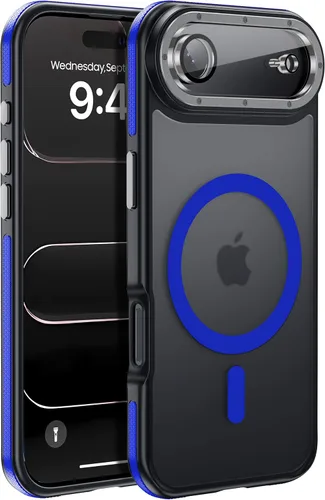 Vista 113 de Funda magnética para iPhone Air con protector de lente de cámara, protección grado militar de 10 pies, compatible con funda MagSafe Slim para iPhone