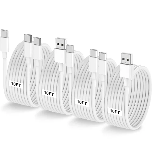 Vista 13 de LOFPYE Paquete de 3 cables USB C a USB C de 1 pie y 60 W, cable de carga rápida tipo C para iPhone Air 17 16e 16 15 Pro Plus Pro Max, para Galaxy