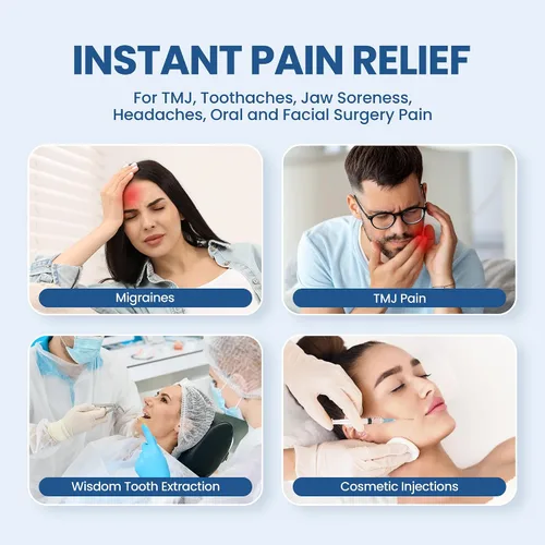 Vista 7 de LotFancy Envoltura para la Cabeza con Paquete de Hielo para Muelas del Juicio, Paquete de Hielo Facial para Alivio del Dolor de Muelas y Mandíbula