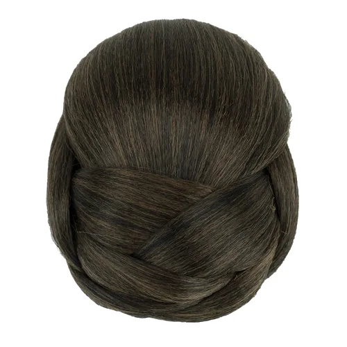 Vista 7 de IMISSU Cubierta de pelo trenzado con moño, piezas de cabello en forma de dona, coleteros para cabello con clips de peluca, recogida y recogida