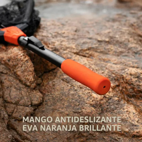 Vista 5 de KastKing Pontus - Red de pesca para pescar, plegable y ligera, red de pesca de agua dulce con escala de longitud integrada, mango de aluminio, malla