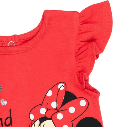 Vista 5 de Disney Minnie Mouse Winnie the Pooh Baby Girls - Mameluco de peluche y sombrero de sol recién nacido a bebé