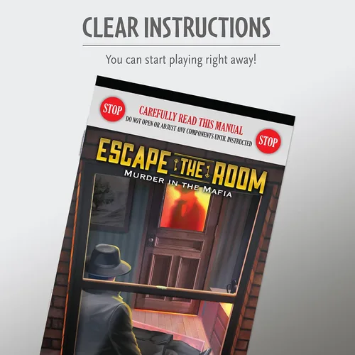 Vista 3 de ThinkFun Escape The Room: Murder in The Mafia - Atractivo juego de acertijos para mayores de 13 años Ideal para adolescentes y adultos