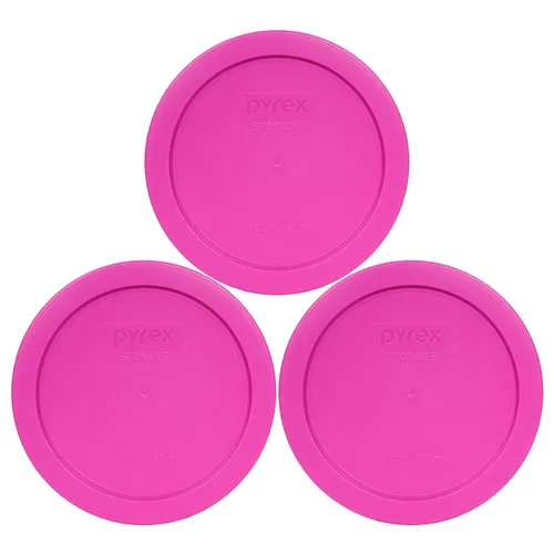 Vista 35 de Pyrex 7201-PC (4 tazas) Berry Pink - Tapa de almacenamiento para cuencos de vidrio, fabricada en Estados Unidos
