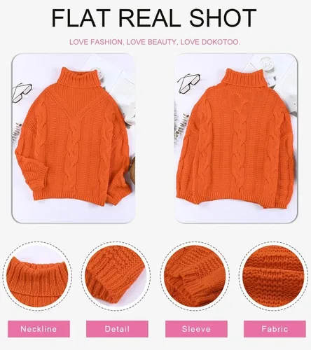 Vista 4 de Dokotoo - Sudadera de cuello de tortuga para mujer