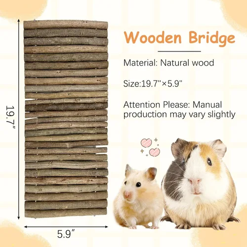 Vista 2 de Hamiledyi Puente de escalera para hámster, escondite de animales pequeños, túnel, casa, rampa, tubo para hámster, conejillo de indias, rata