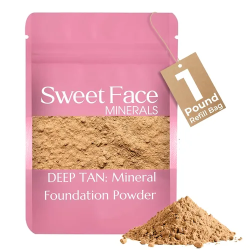 Vista 10 de Sweet Face Minerals - Recambio de polvo de base (BEIGE) (bolsa de 0.42 oz) por Sweet Face Minerals, polvo de maquillaje ligero y mineral suelto