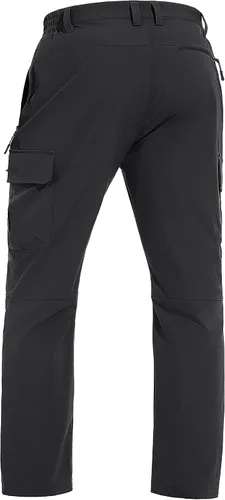 Vista 3 de TACVASEN Pantalones de trabajo para hombre, resistentes al agua, antidesgarros, de secado rápido, para senderismo, viajes, exteriores, con 5