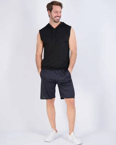 Vista 4 de Paquete de 3 Camiseta sin mangas con capucha Dry-Fit Active para hombre, sudadera sin mangas con cordón (disponible en tallas grandes y altas)
