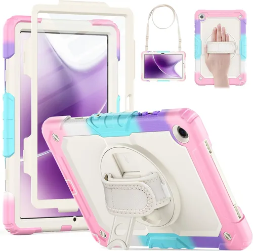 Vista 16 de HXCASEAC Funda para Samsung Galaxy Tab A9 de 8,7 pulgadas, protectora con protector de pantalla/correa de mano/soporte para bolígrafo, resistente a