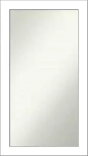 Vista 29 de Amanti Art Espejo de baño blanco para sobre el fregadero, 24 x 26 pulgadas, espejo rectangular blanco y blanco, marco de madera contemporáneo