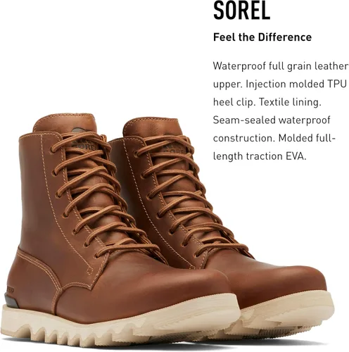 Vista 3 de Sorel Kezar - Botas altas WP para hombre botas de lluvia de cuero impermeables